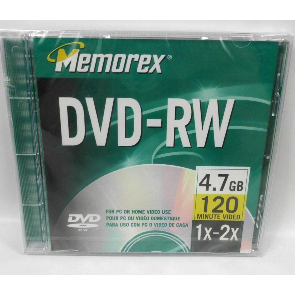 Memorex DVD-RW 4.7 GB 1X - 2X or 120 Minute Video New Sealed